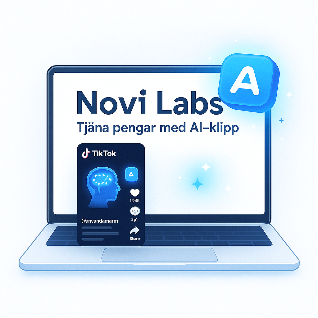 🧠 Novi Labs – Tjäna pengar på AI-klipp